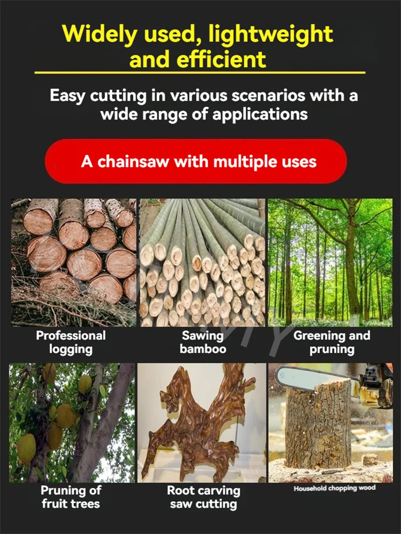 GasolineSaws Household Single Handheld Lightweight Imported Logging Saws 12 Inch Tree Cutting Machines Electric Saws