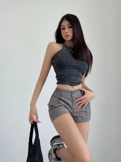 Short Pants Woman High Waist Shorts for Women Cotton Harajuku Fashion Summer Youthful Wholesale XL Elegant Classic Stretchy Hot