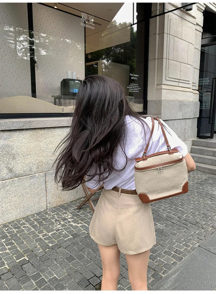 Linen Short-sleeved Shirt Women&