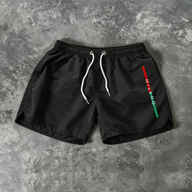 Summer Mens Beach Shorts Casual Quick Dry Surf Man Swimwear Outdoor Jogging Shorts Swimming Fashion Elastic Waist Sports Pants