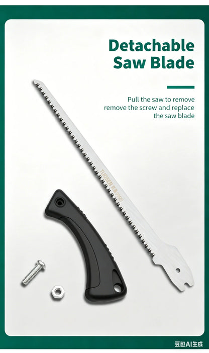 SK5 High Carbon Steel Hand Saw Sharp Swallowtail Pruning Saw for Wood Log Cutting Garden Tree Trimming Durable Blade