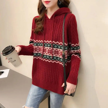Hoodies Sweatshirt For Women Baggy Sweater Long Sleeve Korean Fashion High Quality Coat Emo Loose Ethnic Style Woman Hooded Tops