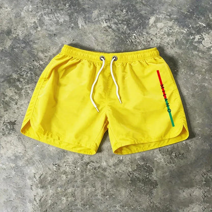 Summer Mens Beach Shorts Casual Quick Dry Surf Man Swimwear Outdoor Jogging Shorts Swimming Fashion Elastic Waist Sports Pants