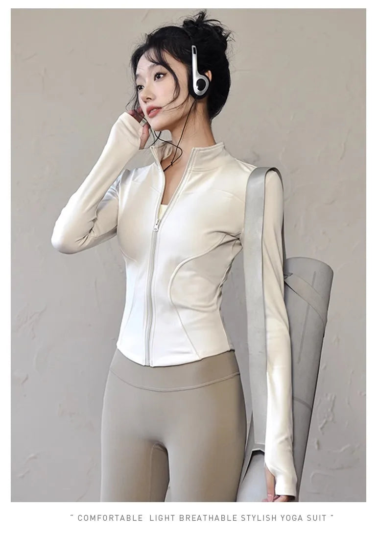 new Sportswear Woman Gym Yoga Sports Jacket Women&