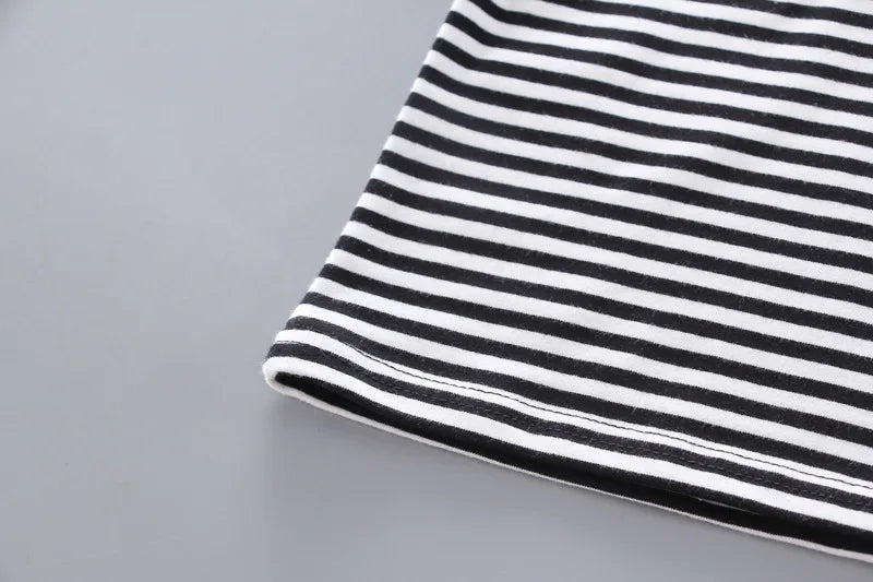 Kids Striped Clothing Sets Boys Girls Short Sleeve T-shirt+Shorts 2Pcs Children Clothes Suits Baby Tracksuit Outfits 1-5 Years