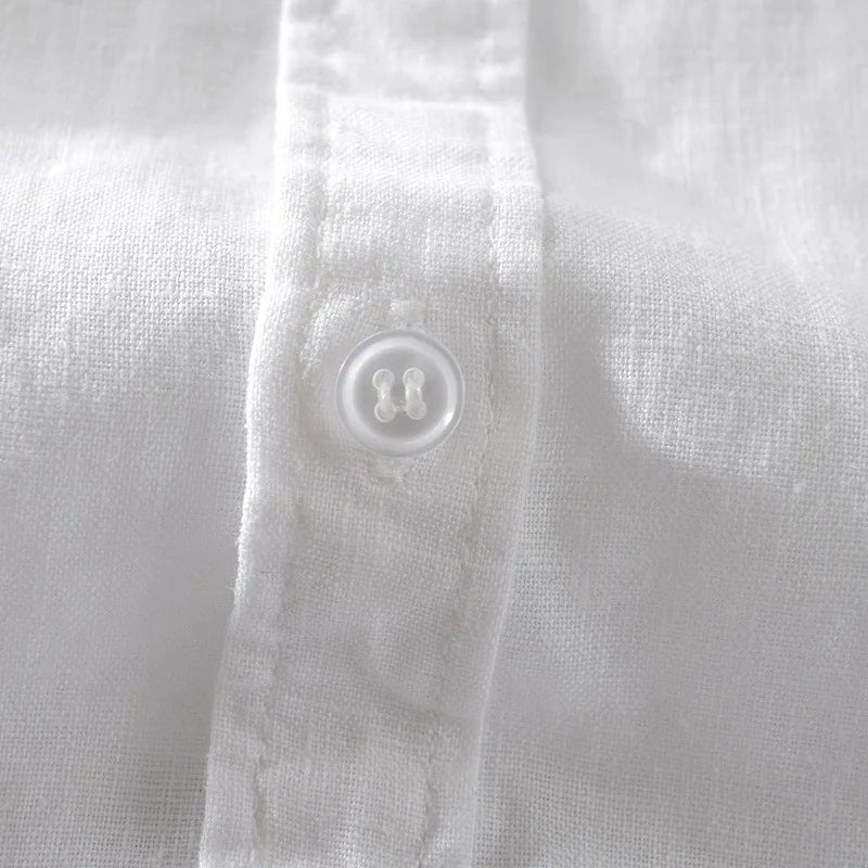 Pure Linen Short-sleeved Shirt Men&