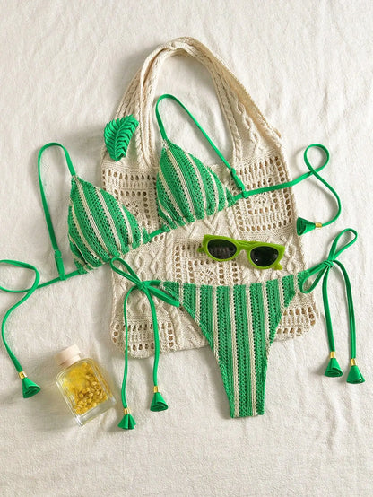 New Ribbed Bikini Swimsuit Female Swimwear Women Two-pieces Bikini Set Bather Bathing Suit Swim Suit Beachwear Купальник Женский