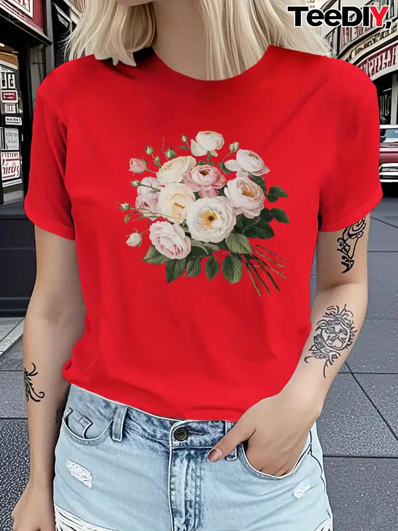 Cotton 100% A New Best-selling Short-sleeved T-shirt for Women&