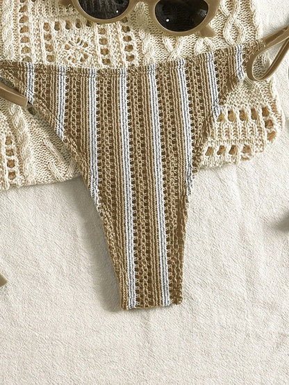 New Ribbed Bikini Swimsuit Female Swimwear Women Two-pieces Bikini Set Bather Bathing Suit Swim Suit Beachwear Купальник Женский