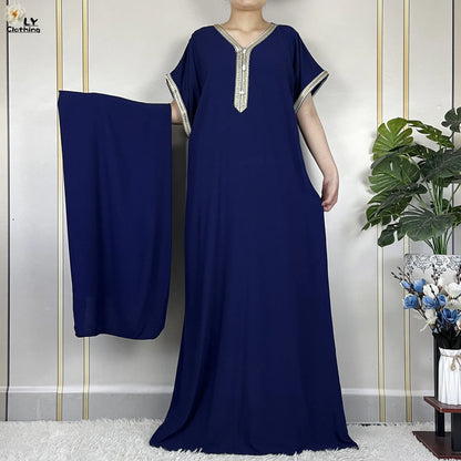 New Summer Kaftan Abaya 2023 African Dresses for Women Traditional Clothing Islam Prayer Attire Turkey Muslim Loose Robe Ramadan