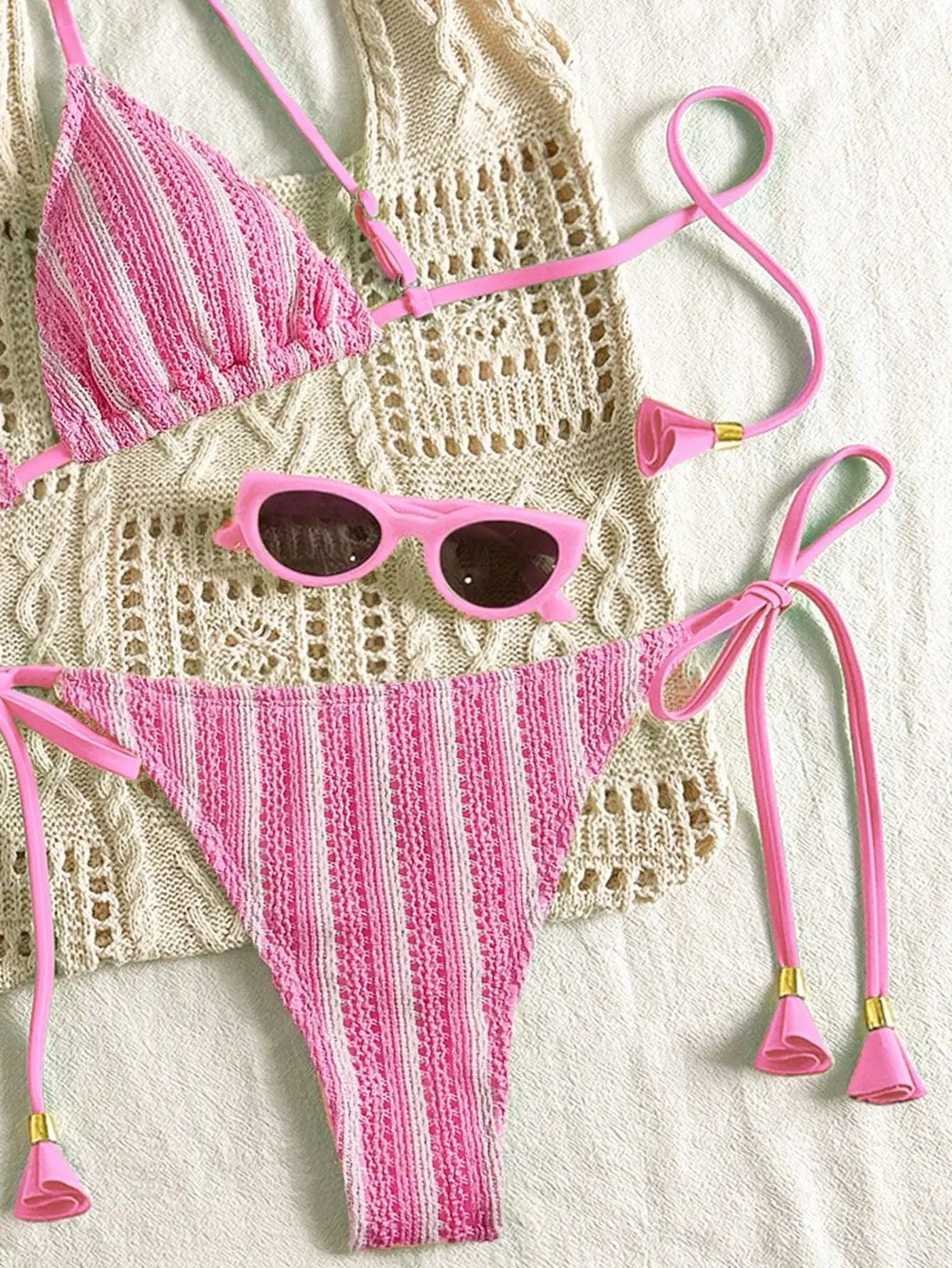 New Ribbed Bikini Swimsuit Female Swimwear Women Two-pieces Bikini Set Bather Bathing Suit Swim Suit Beachwear Купальник Женский