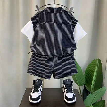 Kids Boys Clothing Set 2025 New Fashionable Baby Summer Clothes Children&