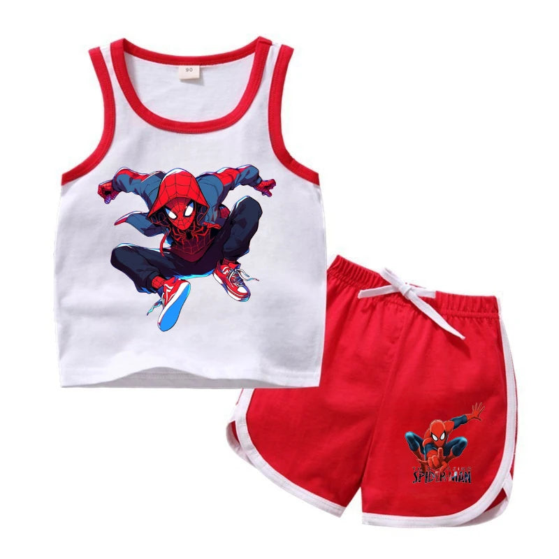 Verano T-shirts Girls Boys Graphic Pure CottonTee Cartoon Anime Clothing Sleeveless Tops
