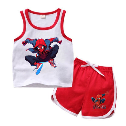 Verano T-shirts Girls Boys Graphic Pure CottonTee Cartoon Anime Clothing Sleeveless Tops