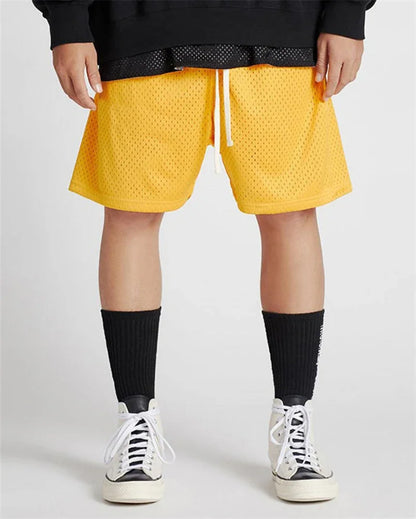 Summer Beach Shorts Plain Gym Shorts Mens Mesh Quick Dry Breathable Basketball Shorts Man Bodybuilding Fitness Shorts