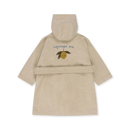 2024 KS Kids Cute Lemon Bathrobe Boys Girl Pajamas Toddler Clothing Children Soft Bath Robe Nightgown Teenager Towels 1-12 Years