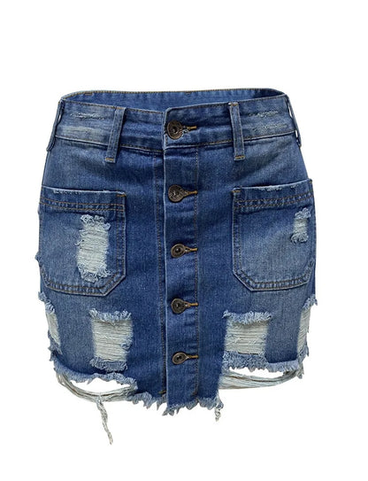 Short Denim Skirt Women&
