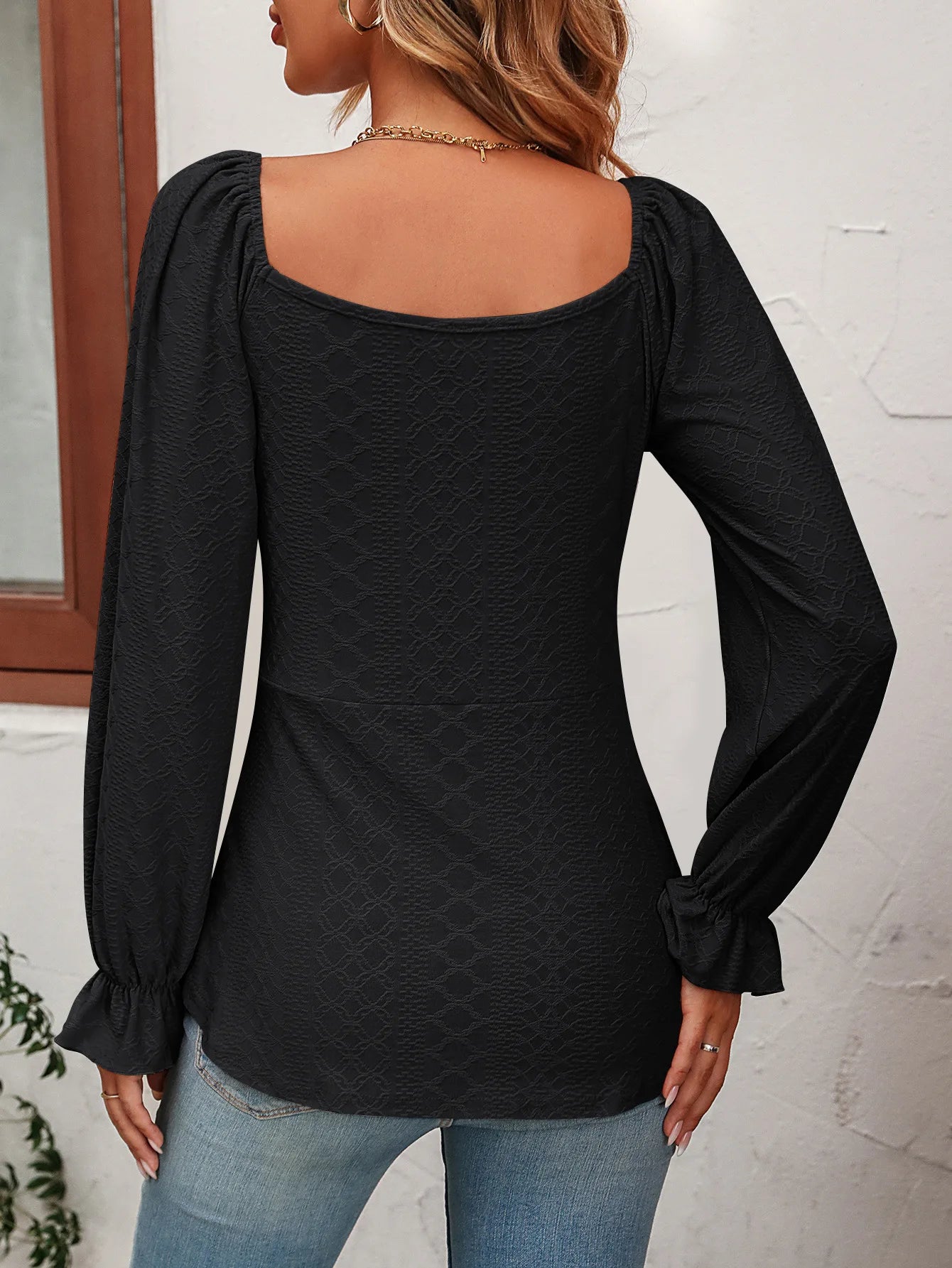 Fashion A Line Women Blouse Sexy V-Neck Drawstring Waist Long Sleeve T-Shirt Lady Elegant Spring Autumn Tops