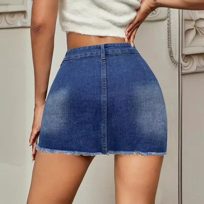 Short Denim Skirt Women&