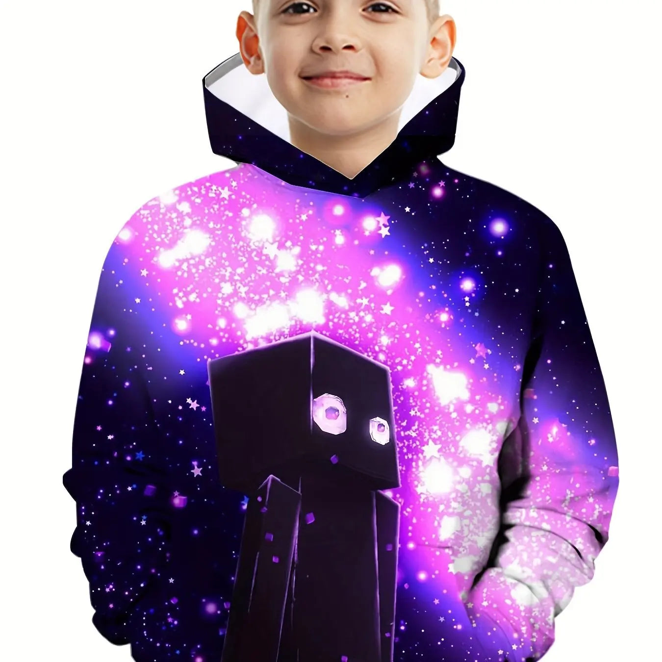 Kids Clothes Boy Hoodies Girl Clothes Long Sleeve Building Block Print Casual Kids Summer Autumn Clothes Top Children&
