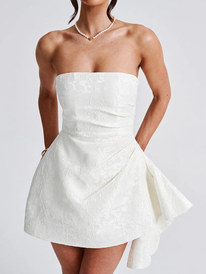 Sleeveless Off-Shoulder Sexy Evening Dress Celebrity Style Tub Top Dress Spring 2026