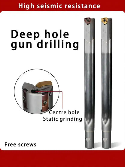 GD-DH D10-D40  Gun drills Deep drill Carrying Indexable TOGT110405 Cutting Edge and a Wiper for  High Hole Surface Quality