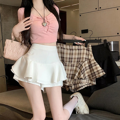 Woman Skirt Short White Skirts for Women High Waist Gyaru Korean Fashion Chic and Elegant Premium Quality Stylish Style