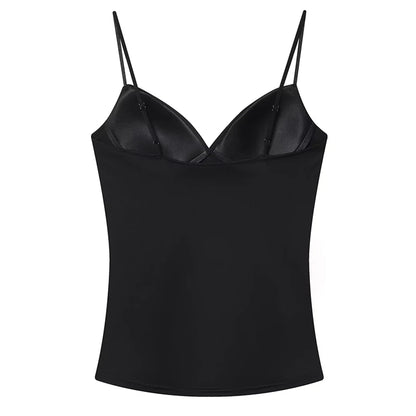 HXAO Sleeveless Crop Tops For Woman Corset Camisole Brown Top Women Bodycon Backless Sexy Tops With Straps Bustier Tank Tops