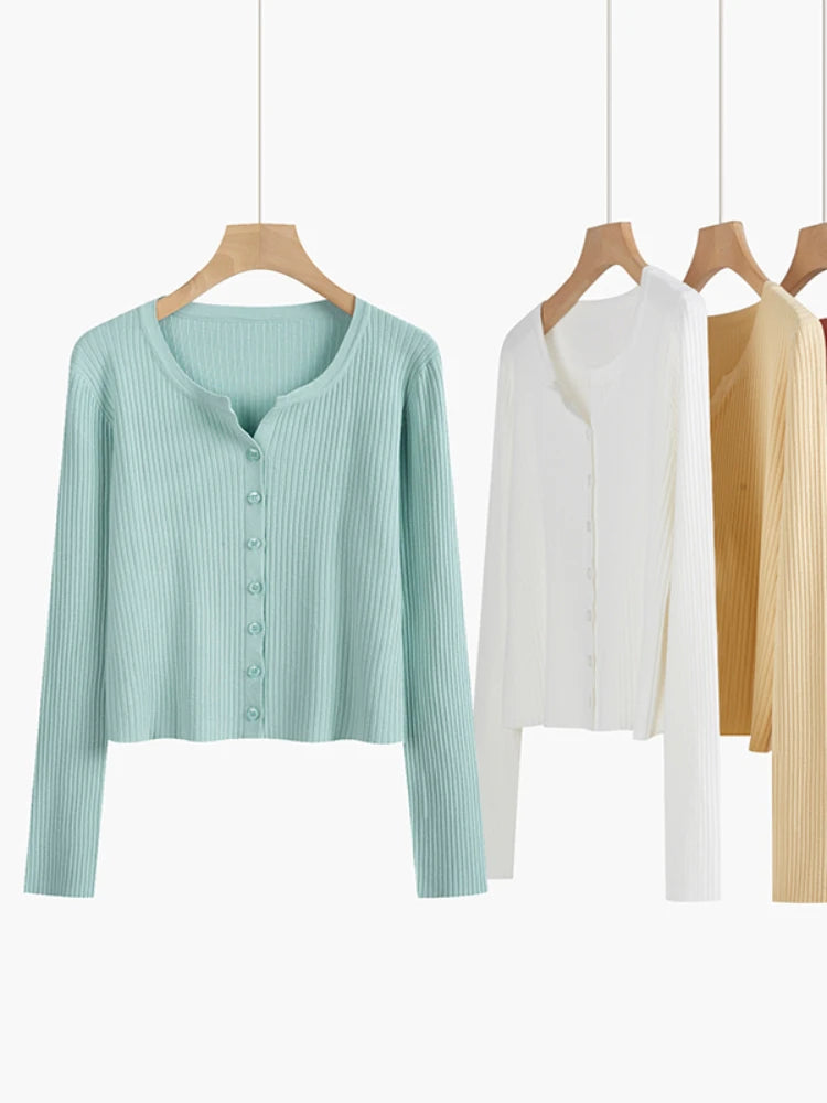 2026 Fashion Women Sweater Female Cardigan Thin Outerwear Short Short Design Sweater Long-sleeve Small Cape Blusa Feminina