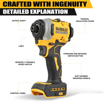 DEWALT DCF850 Impact Driver Electric Driver 20V Brushless Cordless 3250RPM screwdrivers High Torque tools Power Tools