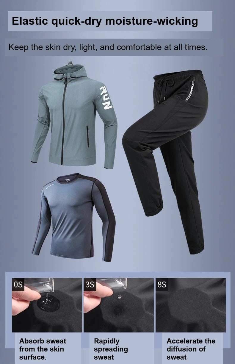 Sportswear Set for Men: Ideal for Running, Cycling, Fitness Training &amp; Gym Exercises - New in Men&