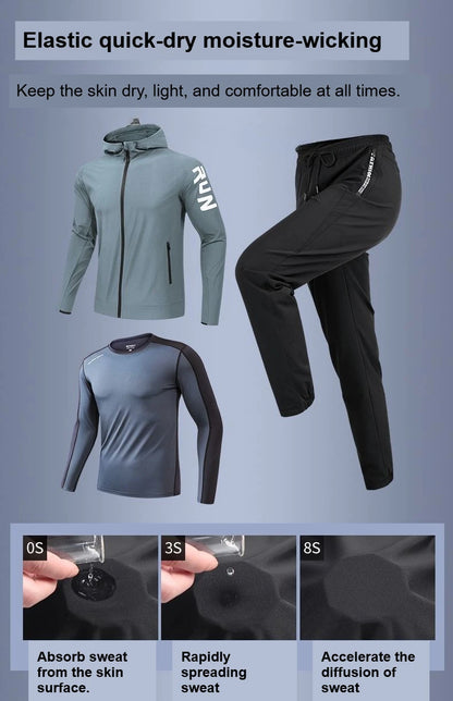 Sportswear Set for Men: Ideal for Running, Cycling, Fitness Training &amp; Gym Exercises - New in Men&