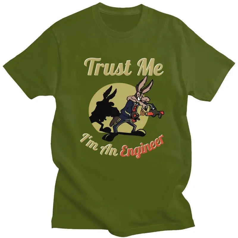 Custom Trust Me Im An Engineer T Shirts for Men 100% Cotton Tee Tops Tshirt Short-Sleeve Fashion T-shirt