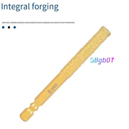 Brazed Diamond Drill Bit - Dry Drilling, No Water Needed - Multi-Function Grinding &amp; Trimming - Glass/Concrete/Tile Hole Cutter