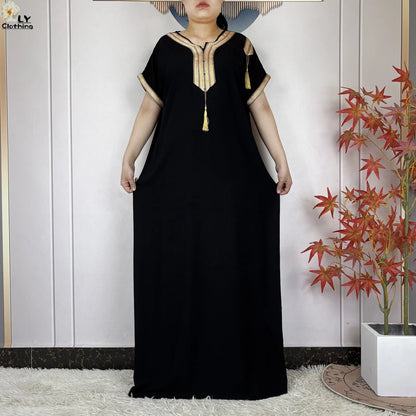 New Summer Kaftan Abaya 2023 African Dresses for Women Traditional Clothing Islam Prayer Attire Turkey Muslim Loose Robe Ramadan