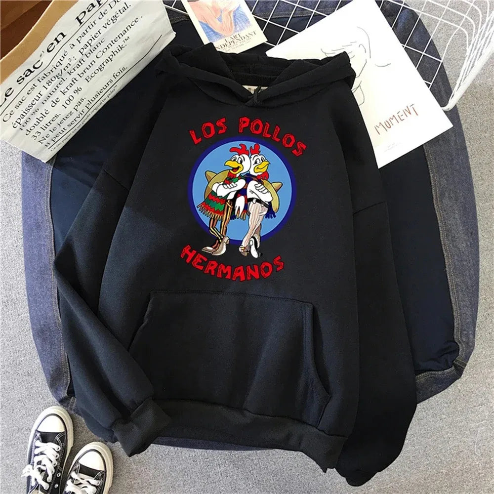 Hoodies Print Los Pollos Hermanos Long Sleeve Casual Fashion Pullover HipHop Harajuku Hoodie Unisex Sweatshirt for Men Women