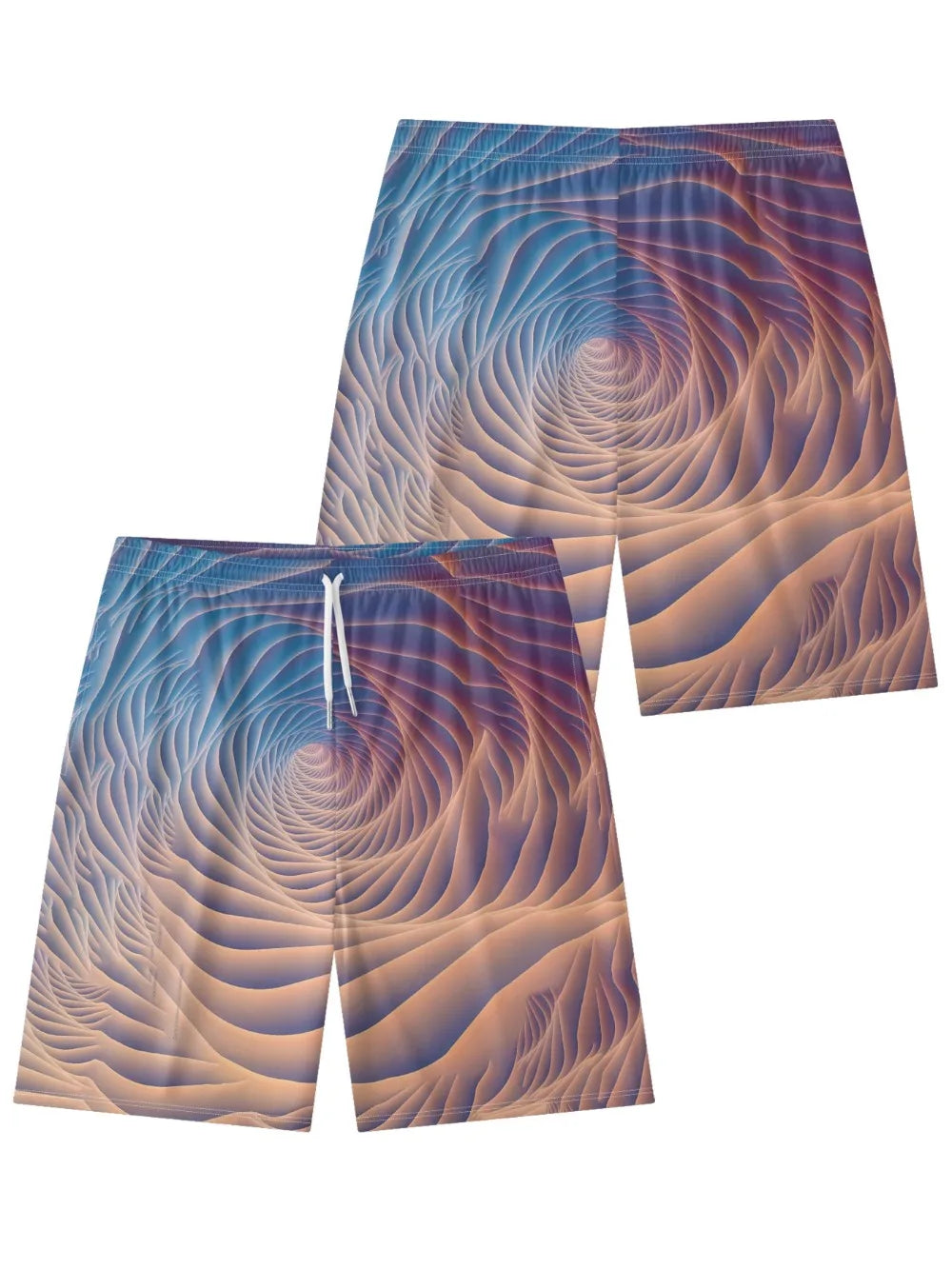 Lines Abstract Colorful Art Printed Urban Shorts Summer Essential Cool Chic Beachwear Gym Streetwear Couple All-Match Oversized