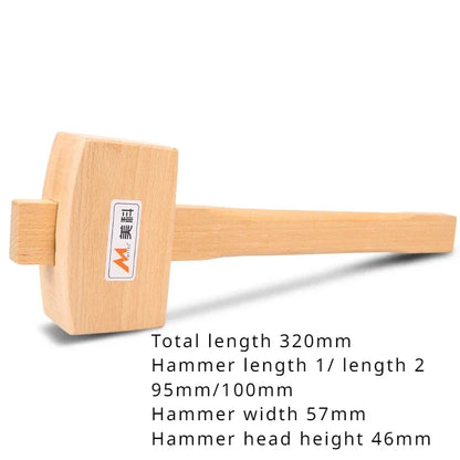 Solid Wood Hammer Professional Carpenter Hammers Multifunction Camping Manual Tool Multi-purpose Woodwork Gavel Hand Tools