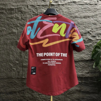Top 100℅ Cotton Graphic T Shirt for Men Print Watercolor Fashion New In Cool Man Tee Shirts Xl Luxury High Quality S Streetwear