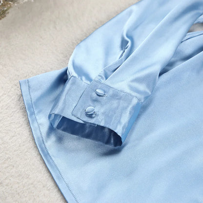 Silk-like Sleepwear Set Women&