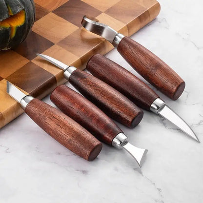 [E] 5pcs Tools For Wood Carving Chisel Woodworking Cutter Hand Tool Set Wood Carving Knife DIY Peeling Woodcarving