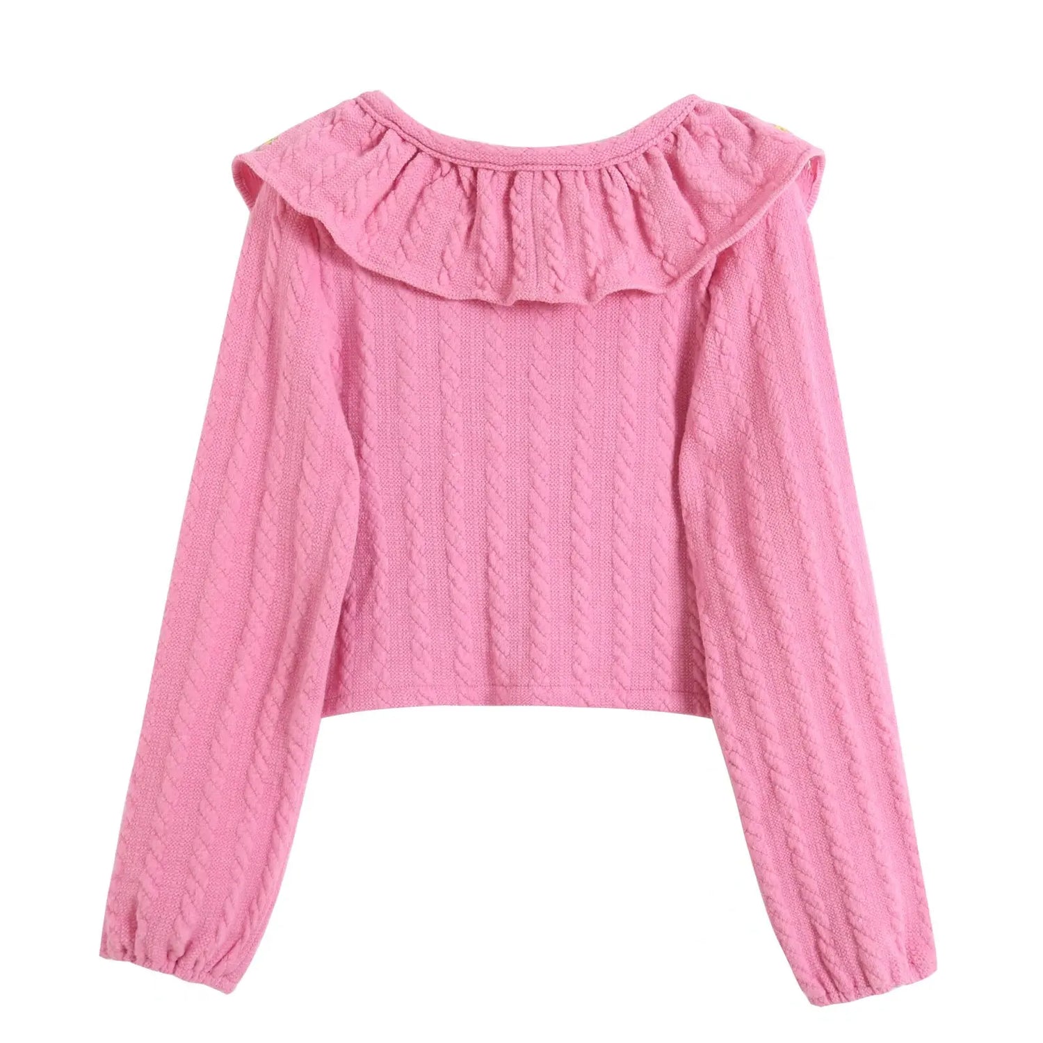 WOMAN 2026 Summer New Style Casual Fashion Stacked Eight Strand Weaving Flower Embroidery Knitwear Retro Women&