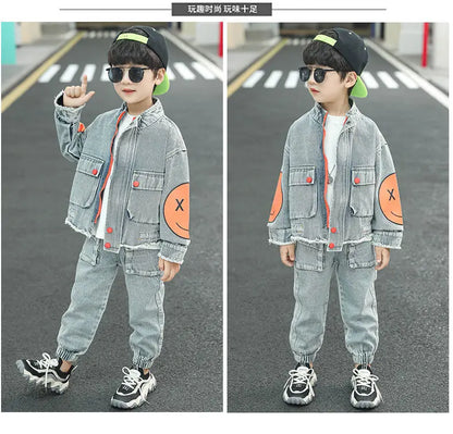 Boys Clothing Set Children Clothing Sets Kids Clothes Boy Suits For Boys Clothes Spring  Autumn Kids  demin Tracksuit 3-13 years