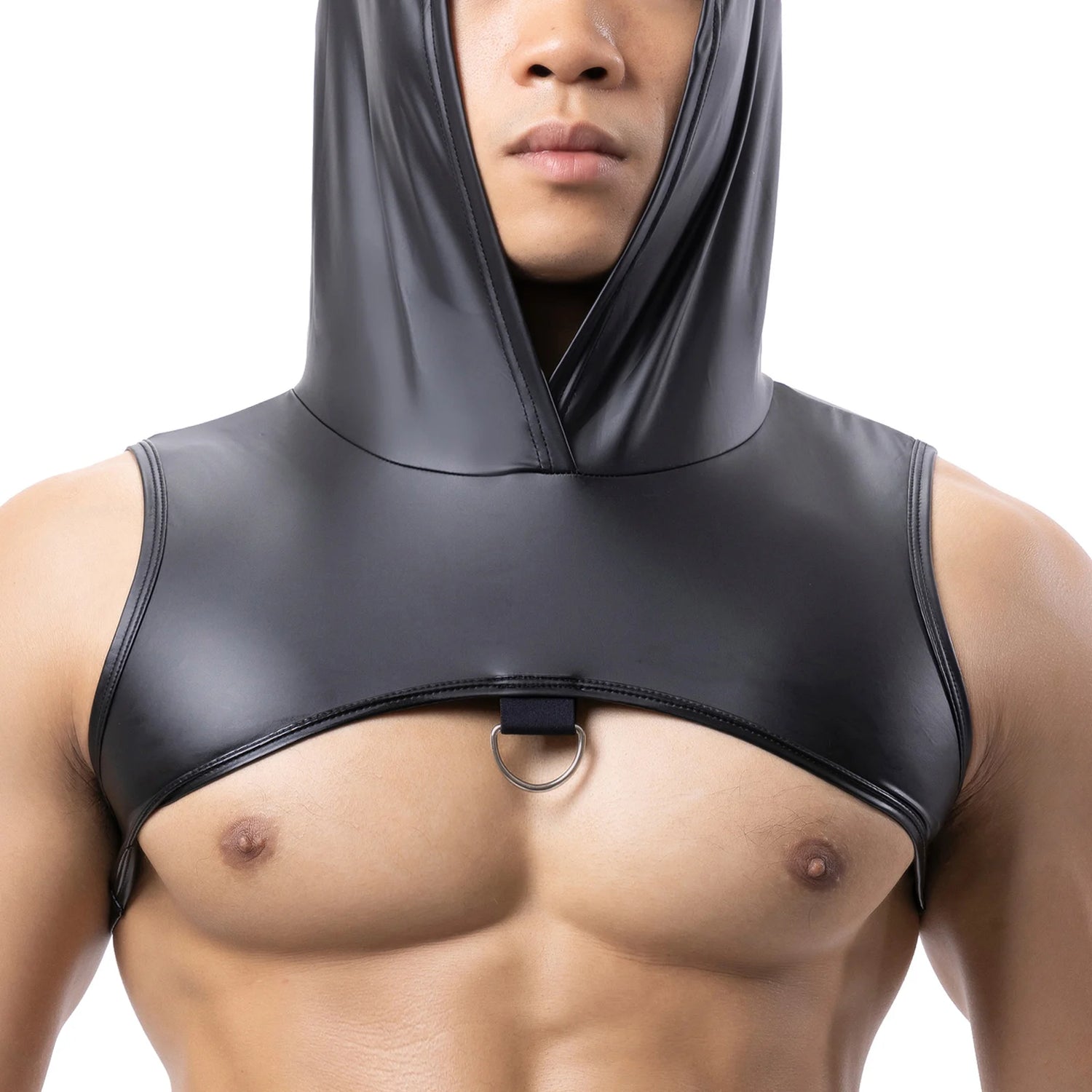 Tank Tops Sexy Mens Muscle Hooded Clubwear Crop Top Performance Stage Costume Muscle Tank Tops Fitness Sleeveless Vest
