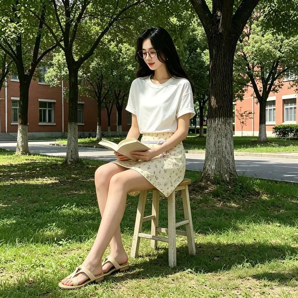 2026 New Skirt Summer Idyllic Small Floral High Waist Exquisite A-sub Short Skirt