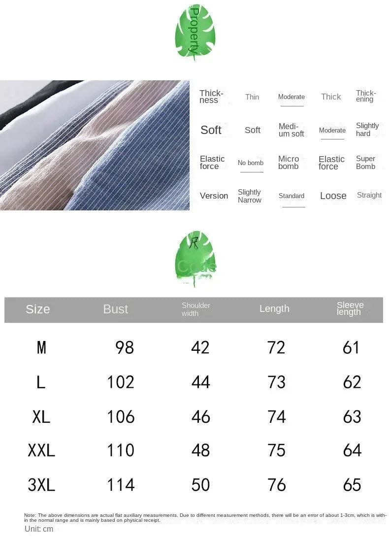 Long-sleeved Spring Summer New Solid Inen Shirt Trendy Men&