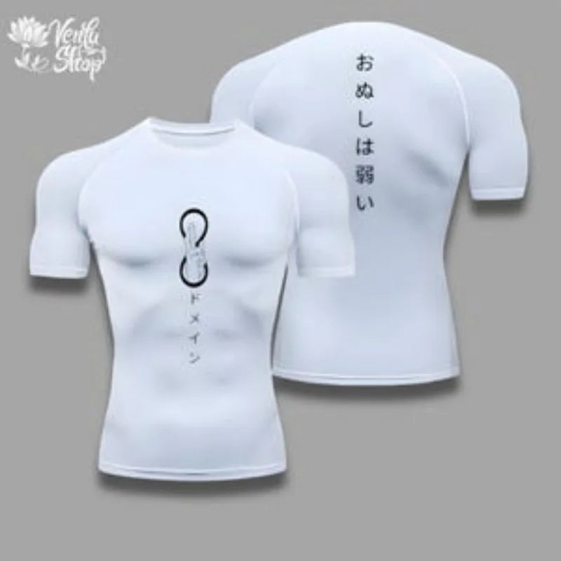Gymwear, Satoru Gojo, Jujutsu Kaisen, Sorcerer, Hollow Purple, JJK, Gym Clothing, Compressions, Sportswear, Muscles