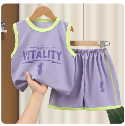Kids Clothes Boys Girls Vest Suit Summer  Children&