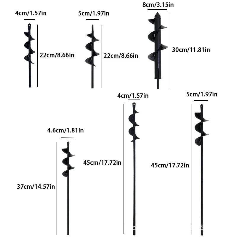 Ground Drill Bit - Detachable Spiral Rod - Garden Vegetable Loosening, Soil Planting, Seedling Transplanting Tools