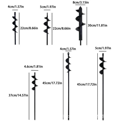 Ground Drill Bit - Detachable Spiral Rod - Garden Vegetable Loosening, Soil Planting, Seedling Transplanting Tools